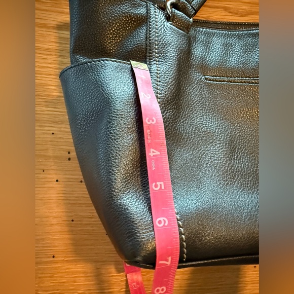 The Sak Black Leather Ashby Satchel Tote Purse - Picture 14 of 16